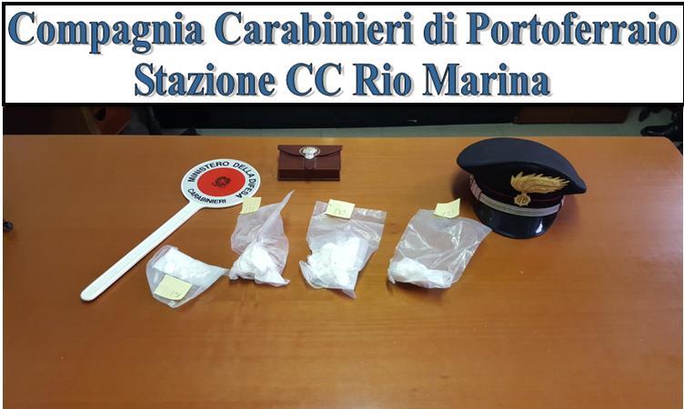 La droga sequestrata a Rio Marina 