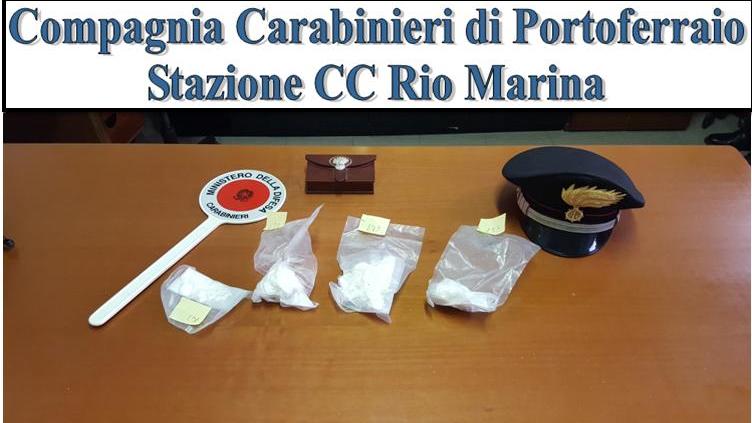La droga sequestrata a Rio Marina