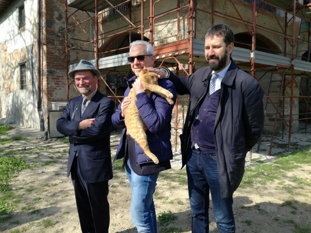 Augusto Bassolino, Sergio Spagnesi e l'assessore Filippo Alessi all'Oasi felina