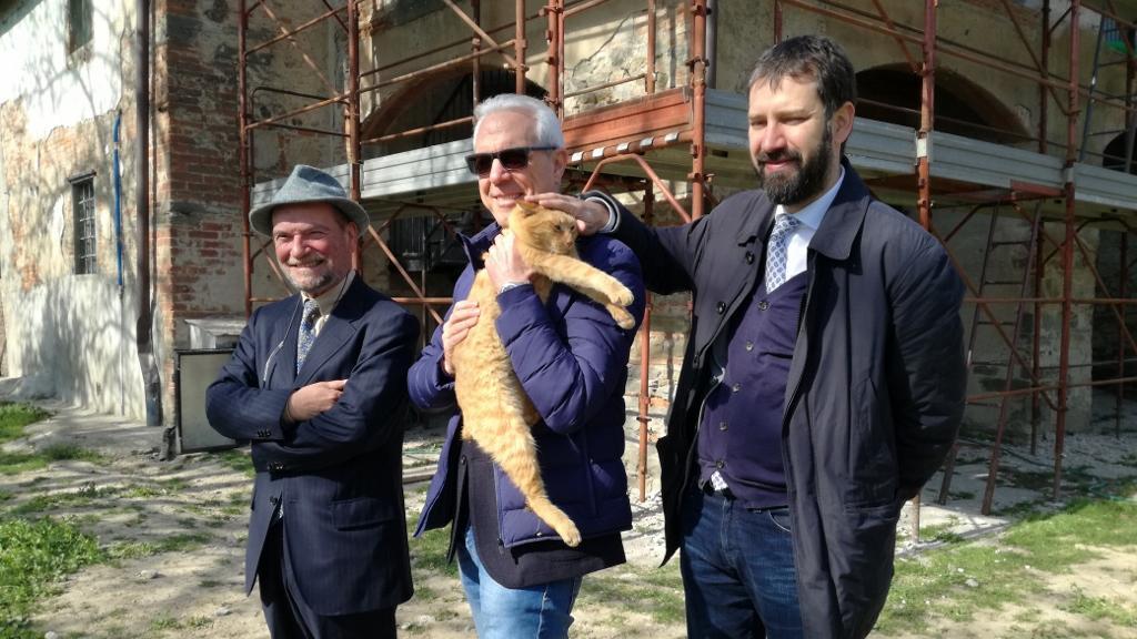Augusto Bassolino, Sergio Spagnesi e l'assessore Filippo Alessi all'Oasi felina