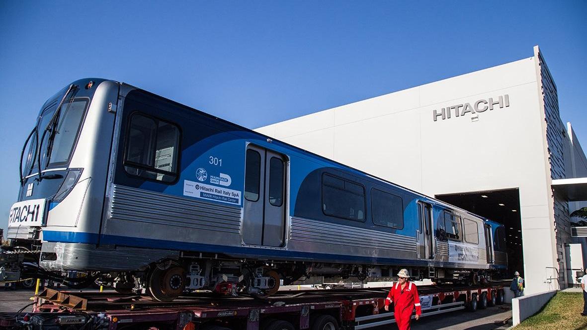 Hitachi ha consegnato il primo treno della nuova metropolitana di Miami