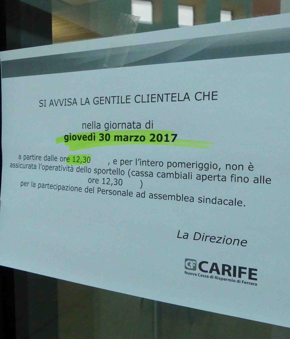 Nuova Carife, oggi l’assemblea 