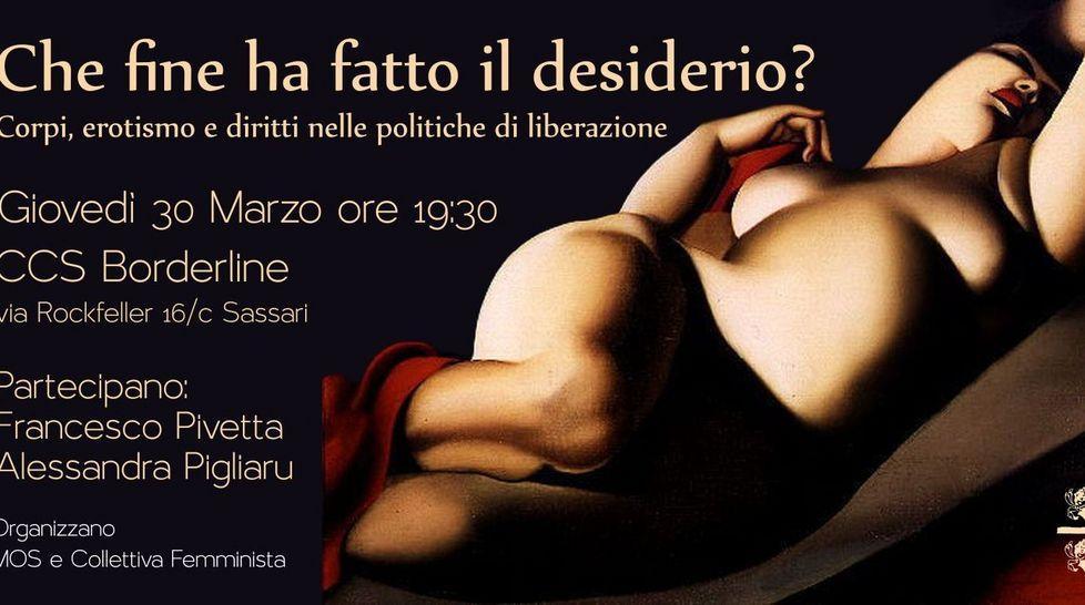 Erotismo e diritti sociali, oggi un incontro del Mos