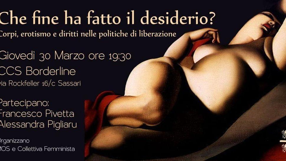 Erotismo e diritti sociali, oggi un incontro del Mos