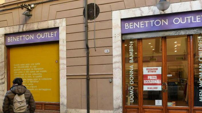 Chiude l’outlet di Benetton, quattro posti di lavoro a rischio
