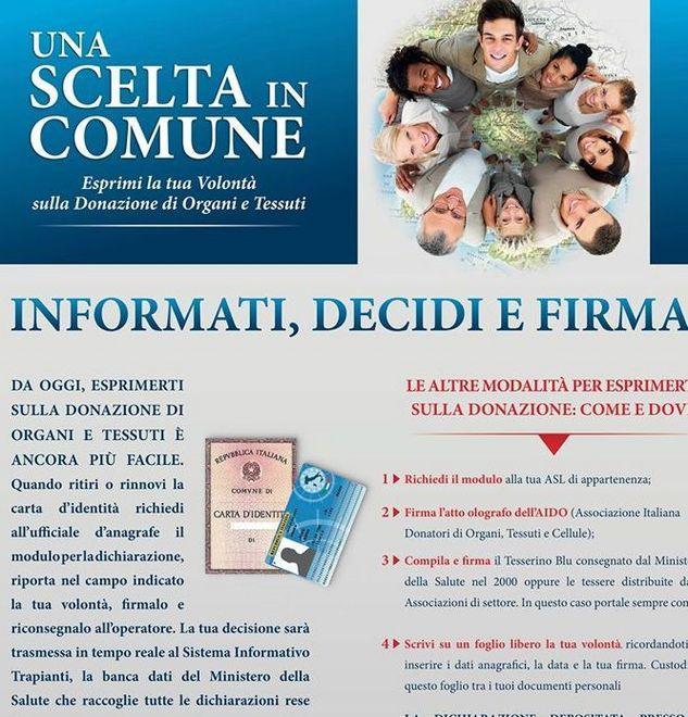 Donare gli organi: ora si può all’Anagrafe