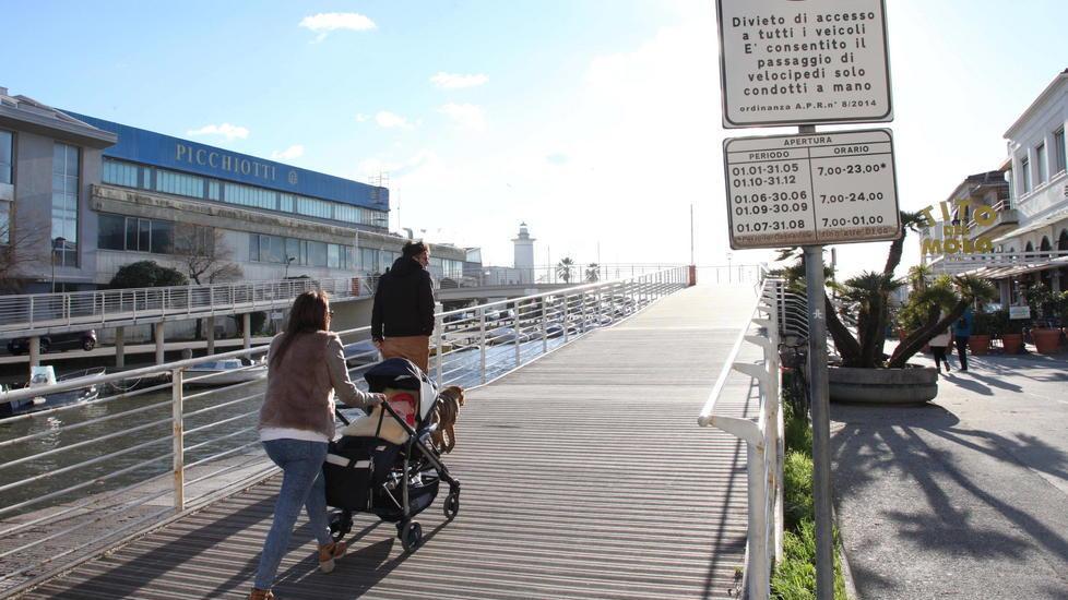 La videosorveglianza monitora la passerella