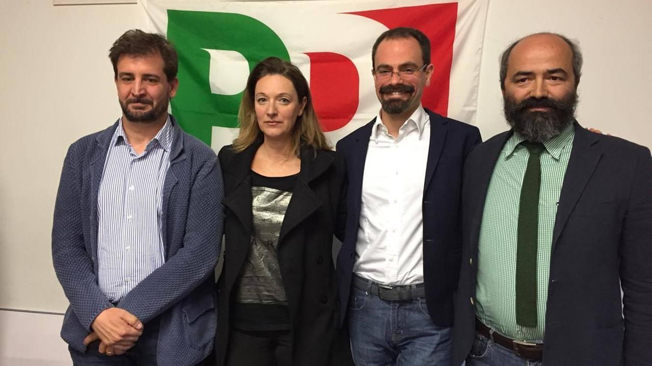Da sinistra, Nicola Ciolini, Ilaria Bugetti, Gabriele Bosi e Massimo Iannelli