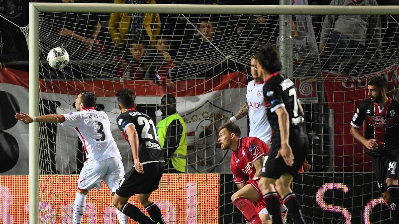 Un momento di Carpi-Pro Vercelli