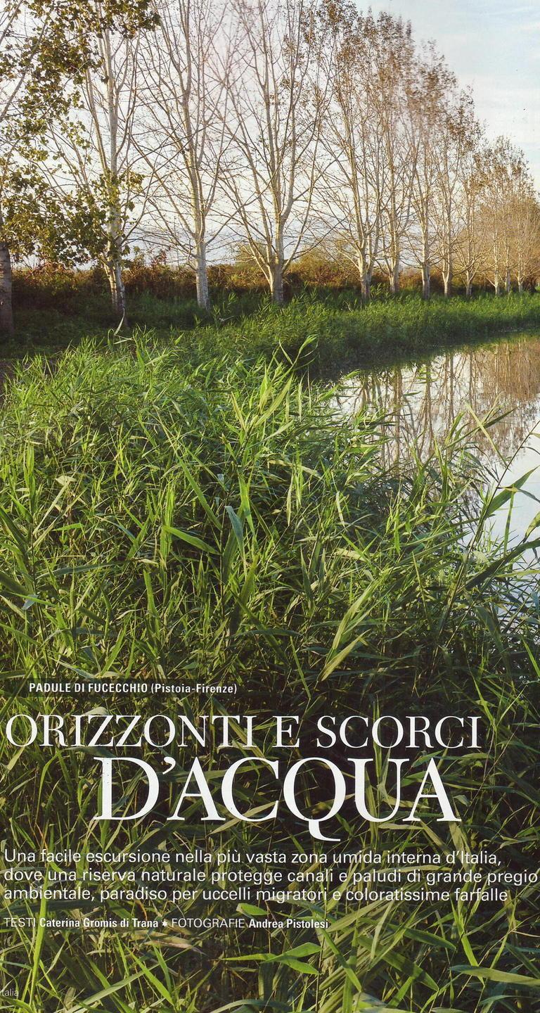 Padule di Fucecchio da protagonista sulla rivista Bell’Italia 