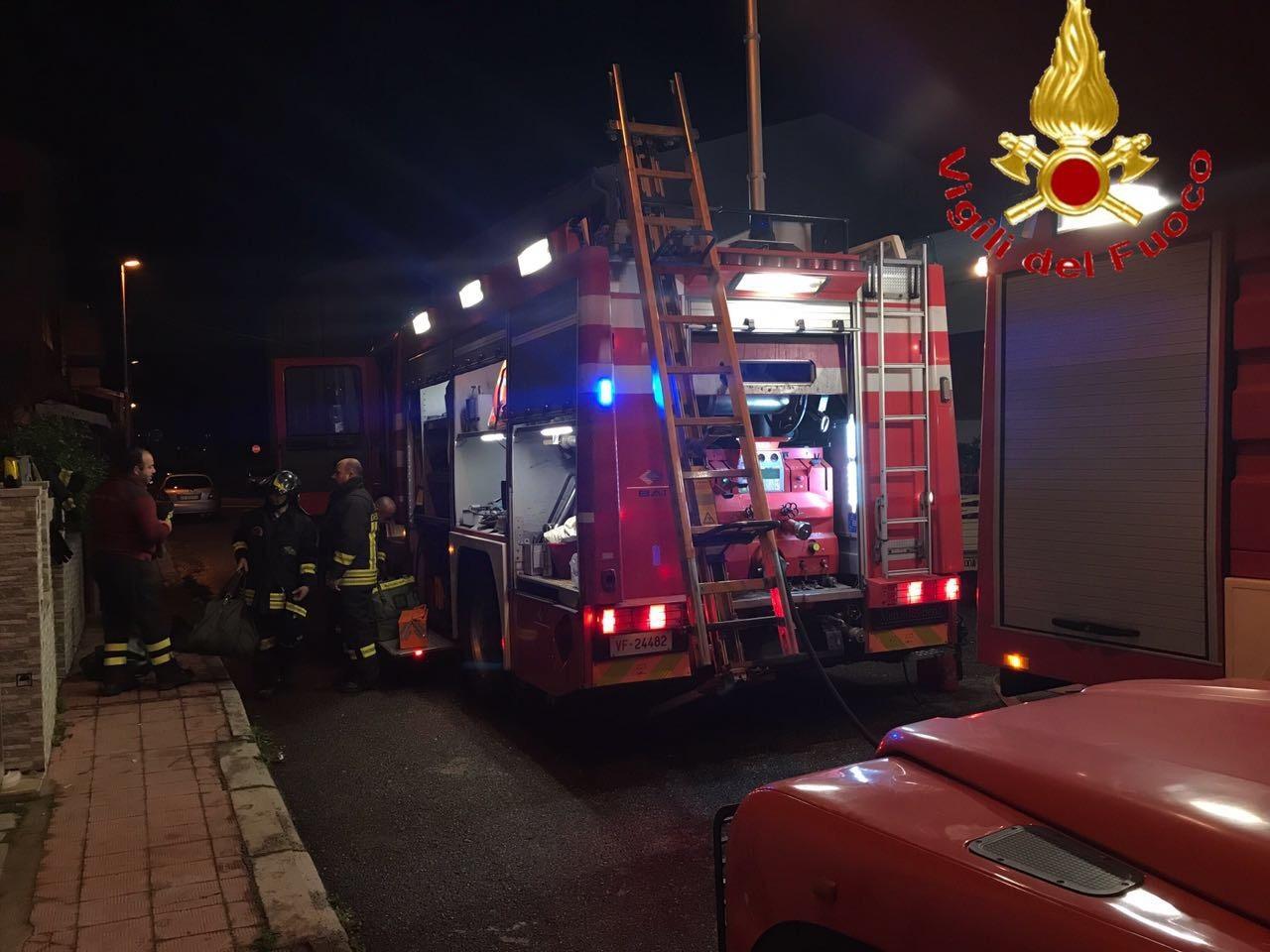 Un intervento dei vigili del fuoco