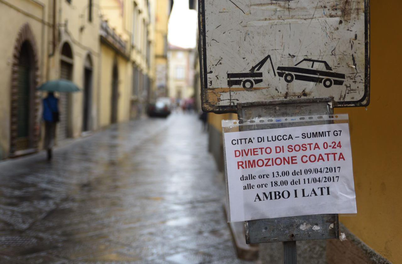 G7, multe da 140 euro per le auto in divieto  