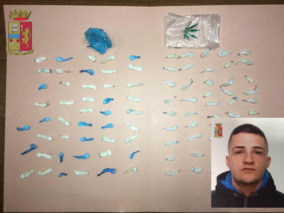 Cagliari, in scooter con 96 dosi di coca ed eroina: arrestato un 21enne
