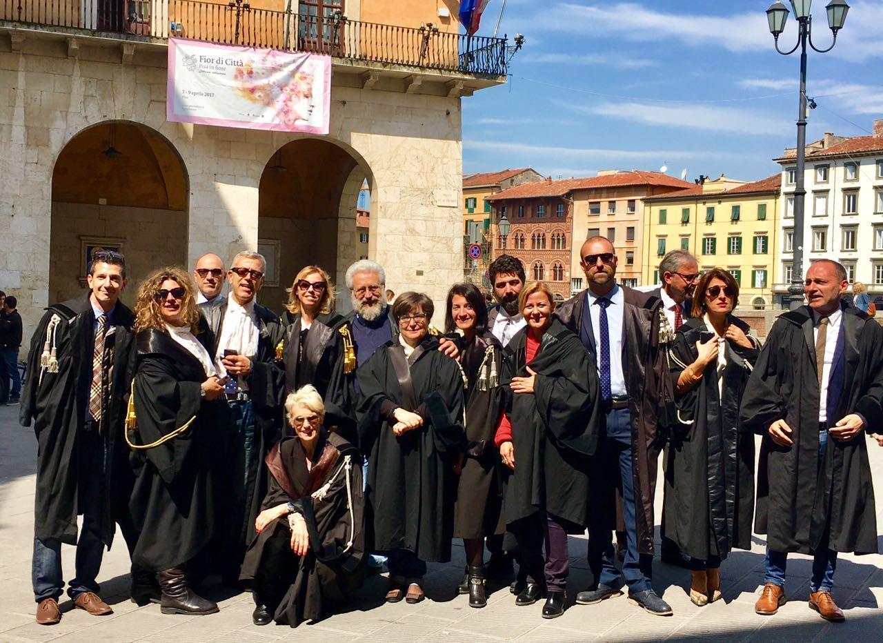 Gli avvocati che hanno partecipato al volantinaggio