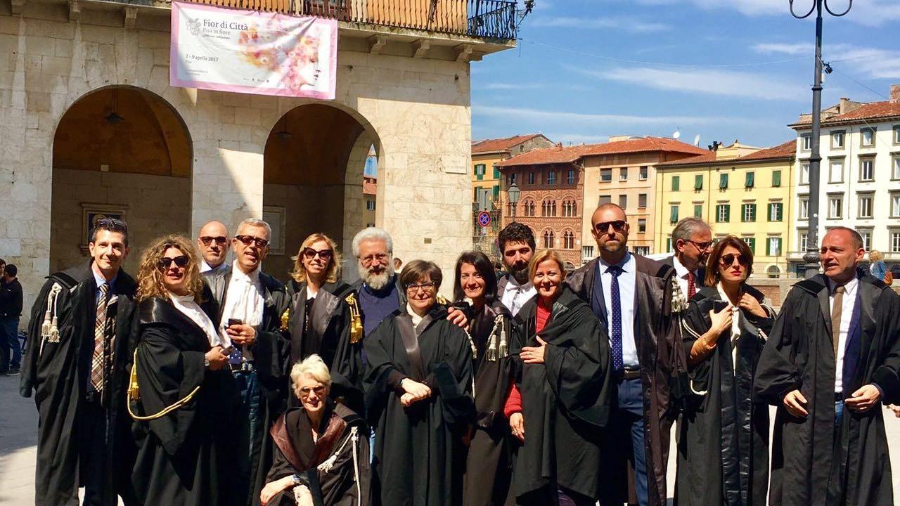 Gli avvocati che hanno partecipato al volantinaggio