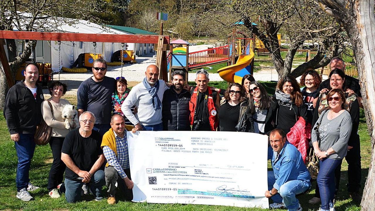 Da Pistoia in aiuto di Amatrice con un assegno di 20.000 euro