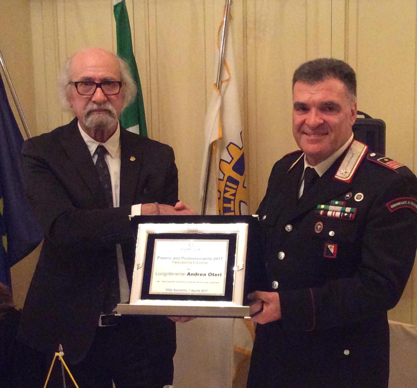 Premiato il luogotenente Oteri 