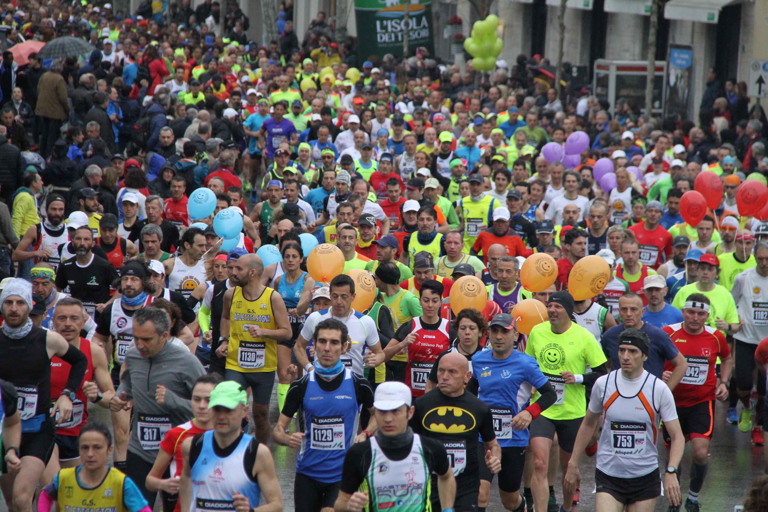 Un'immagine della Maratonina Città di Prato edizione 2016