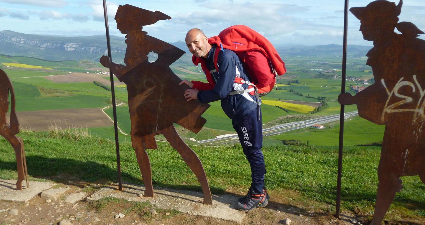Nino D’Amico durante uno dei viaggi a piedi che ha fatto 