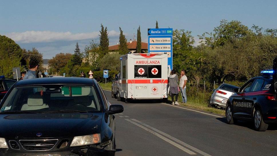 Un'immagine dell'incidente (foto Giancarlo Grassi)