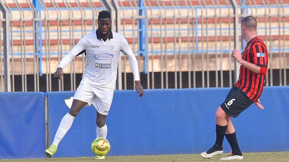 Ogunseye, autore del gol vittoria con la Pistoiese