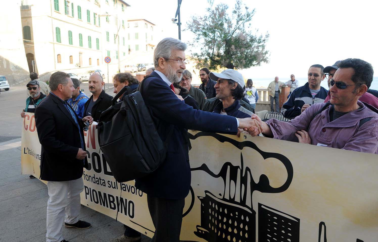 Cesar Damiano in un incontro pubblico 