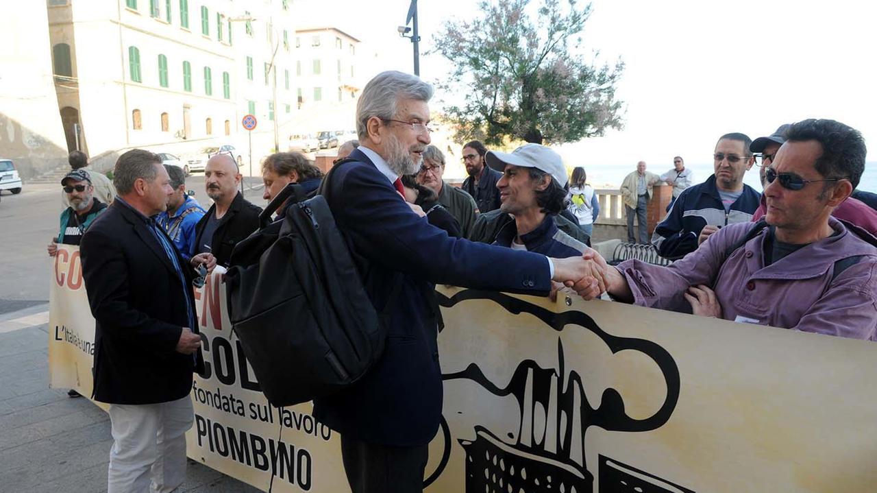 Cesar Damiano in un incontro pubblico