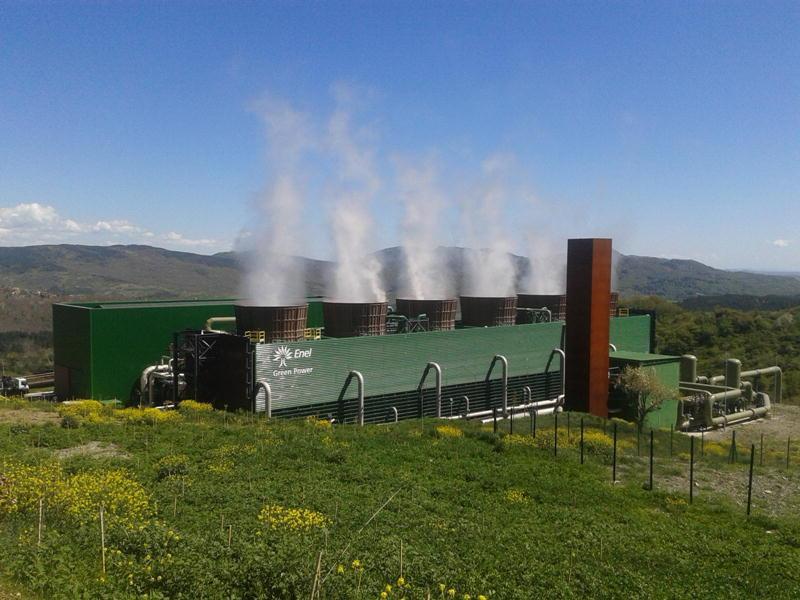 La centrale geotermica di Enel green power Bagnore 4 nel comune di Santa Fiora