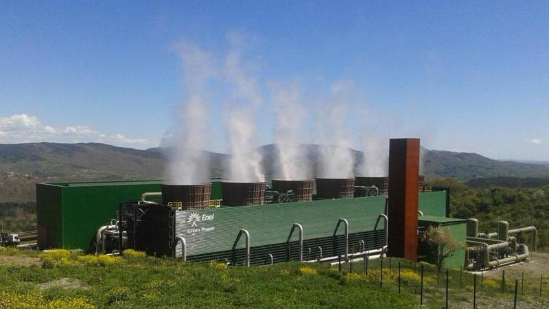 La centrale geotermica di Enel green power Bagnore 4 nel comune di Santa Fiora