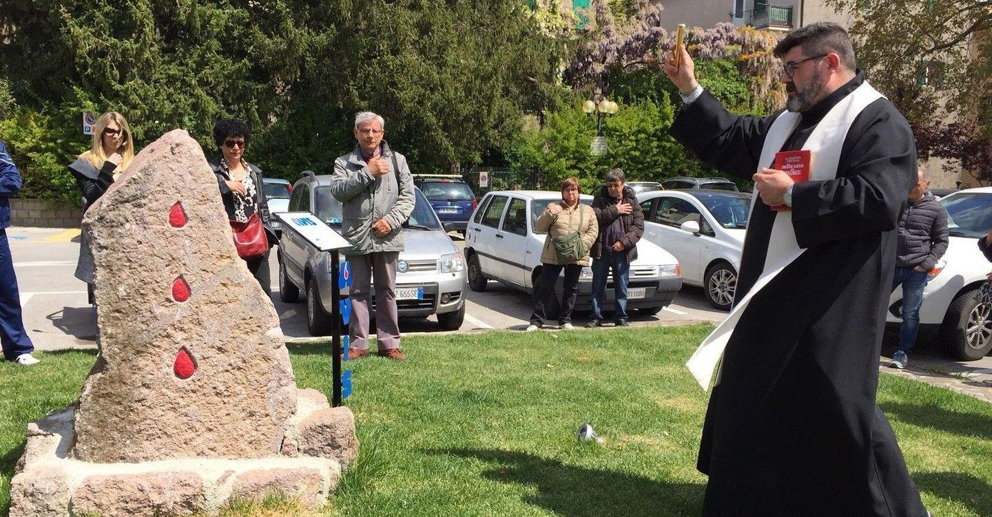 Inaugurato il monumento ai donatori di sangue