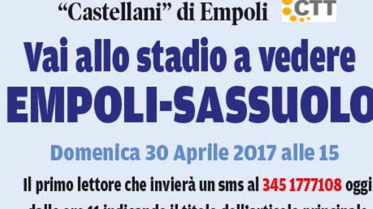 In A con Il Tirreno Due biglietti in palio