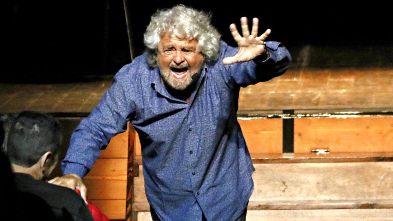 Grillo show al Goldoni (Marzi/Pentafoto)