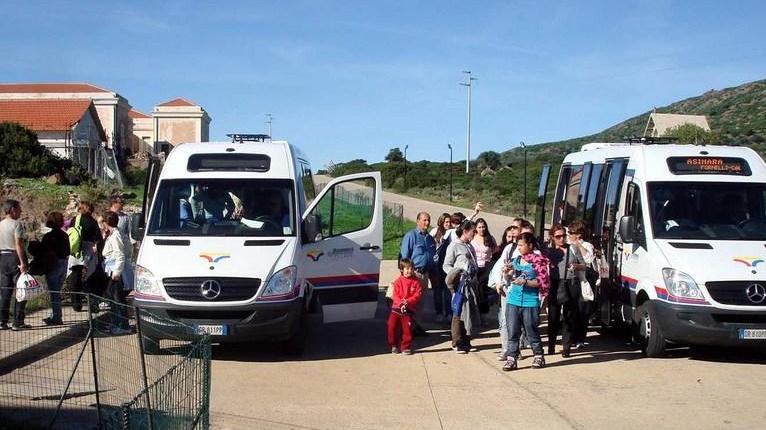 I visitatori restano a piedi all’Asinara è sos trasporti 