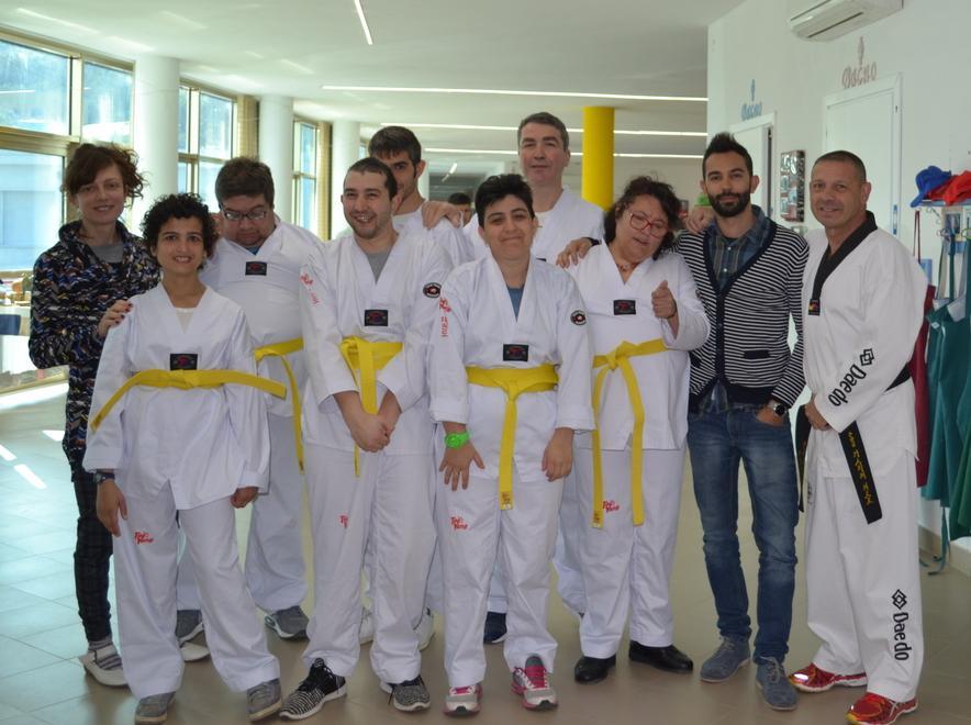 Anche i disabili di Villa Chiara salgono sul tatami 