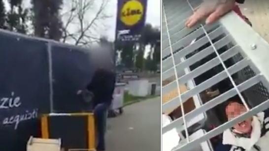 Rom chiuse nel gabbione e filmate: licenziati i due dipendenti Lidl