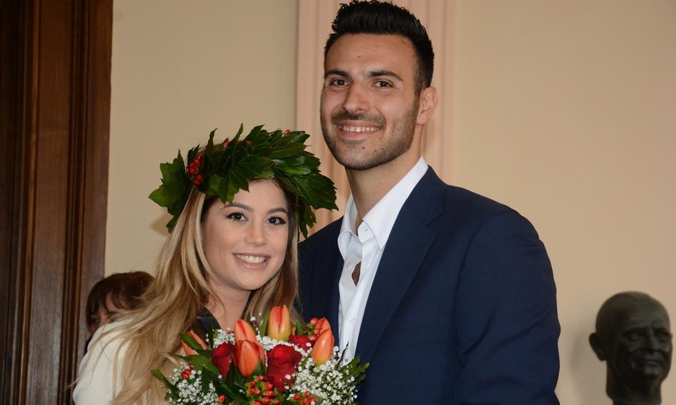 Brian festeggia la laurea di Manuela