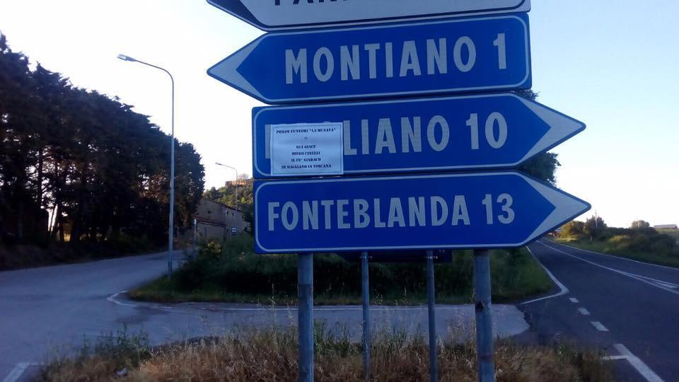 Uno dei volantini comparsi ieri a Montiano