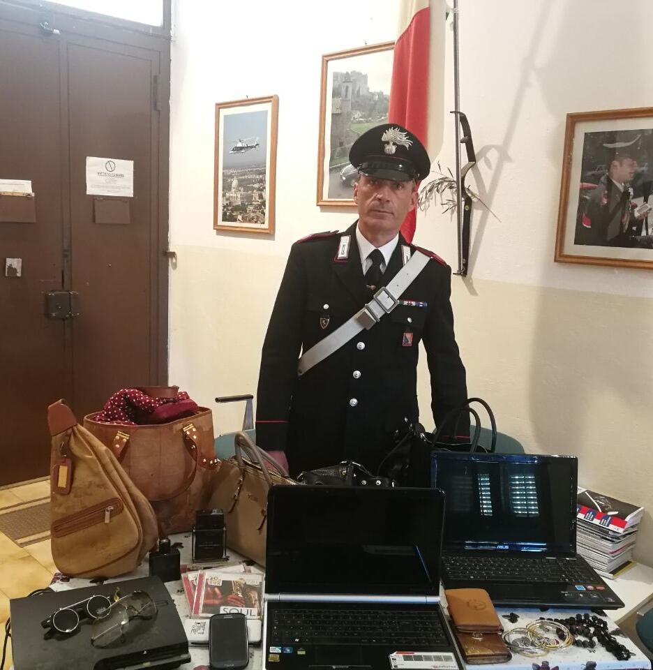 La refurtiva recuperata dai carabinieri