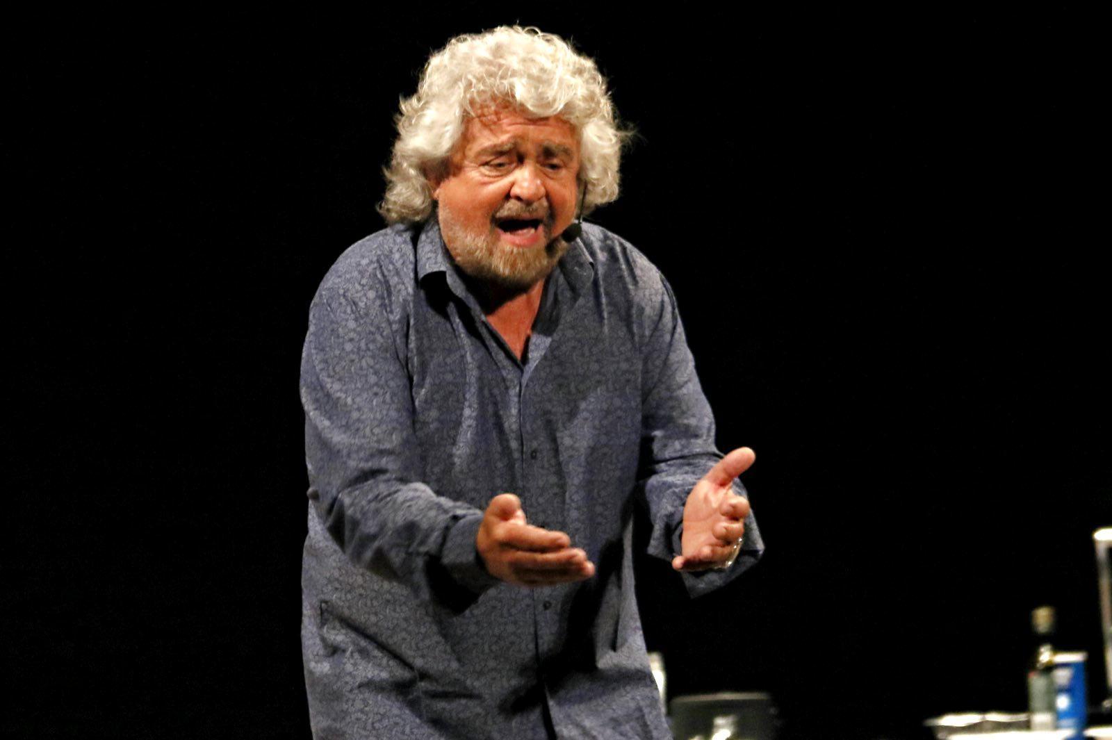 Beppe Grillo a Livorno (foto Marzi / Pentafoto)