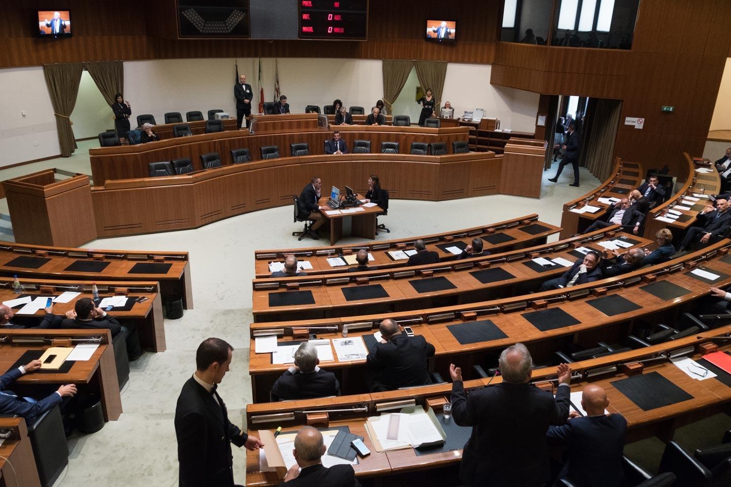 L'aula del consiglio regionale