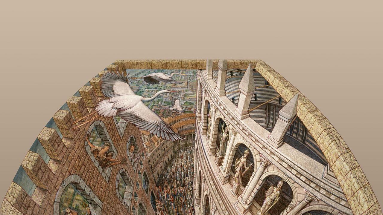 La Modena dei tempi romani rivive con cinque graffiti in 3D dipinti nel cuore della città