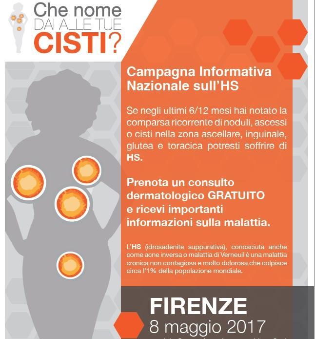 La locandina della campagna "Che nome dai alle tue cisti?"