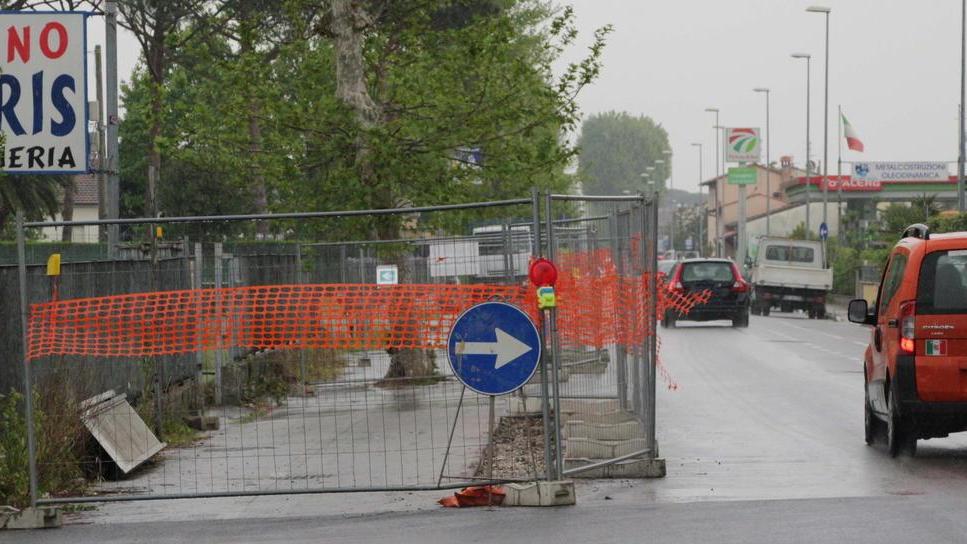 I lavori sull'Aurelia al Cotone