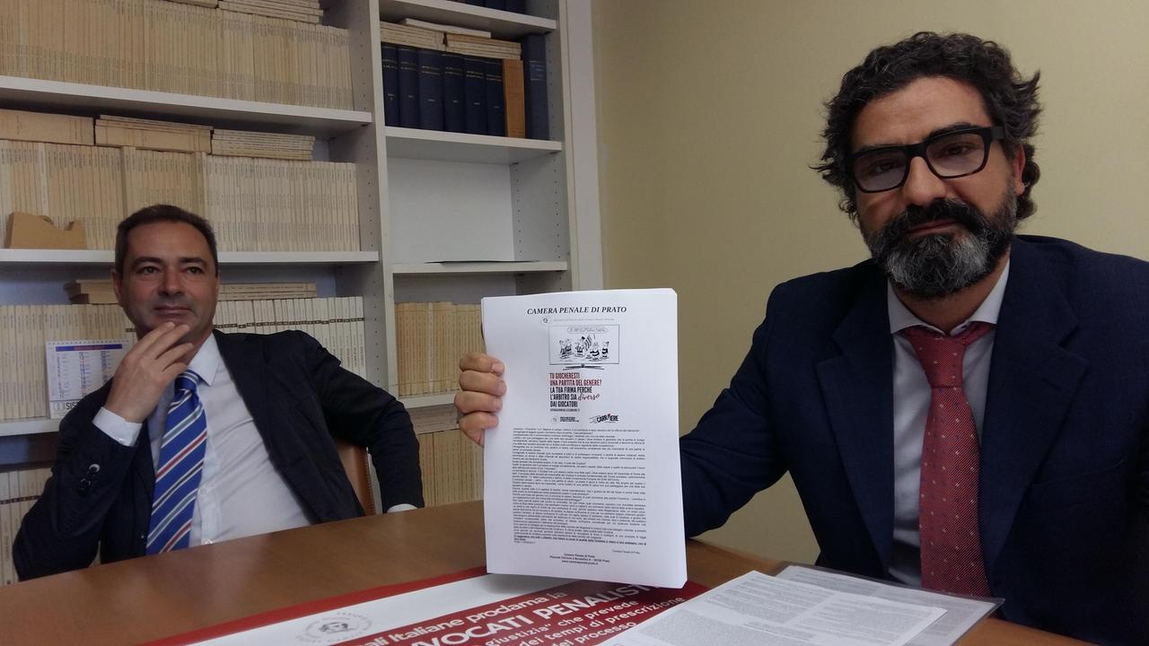 Il presidente della Camera penale Eugenio Zaffina e il vice Gabriele Terranova