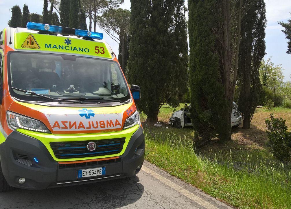 Madre e figlia finiscono fuori strada 