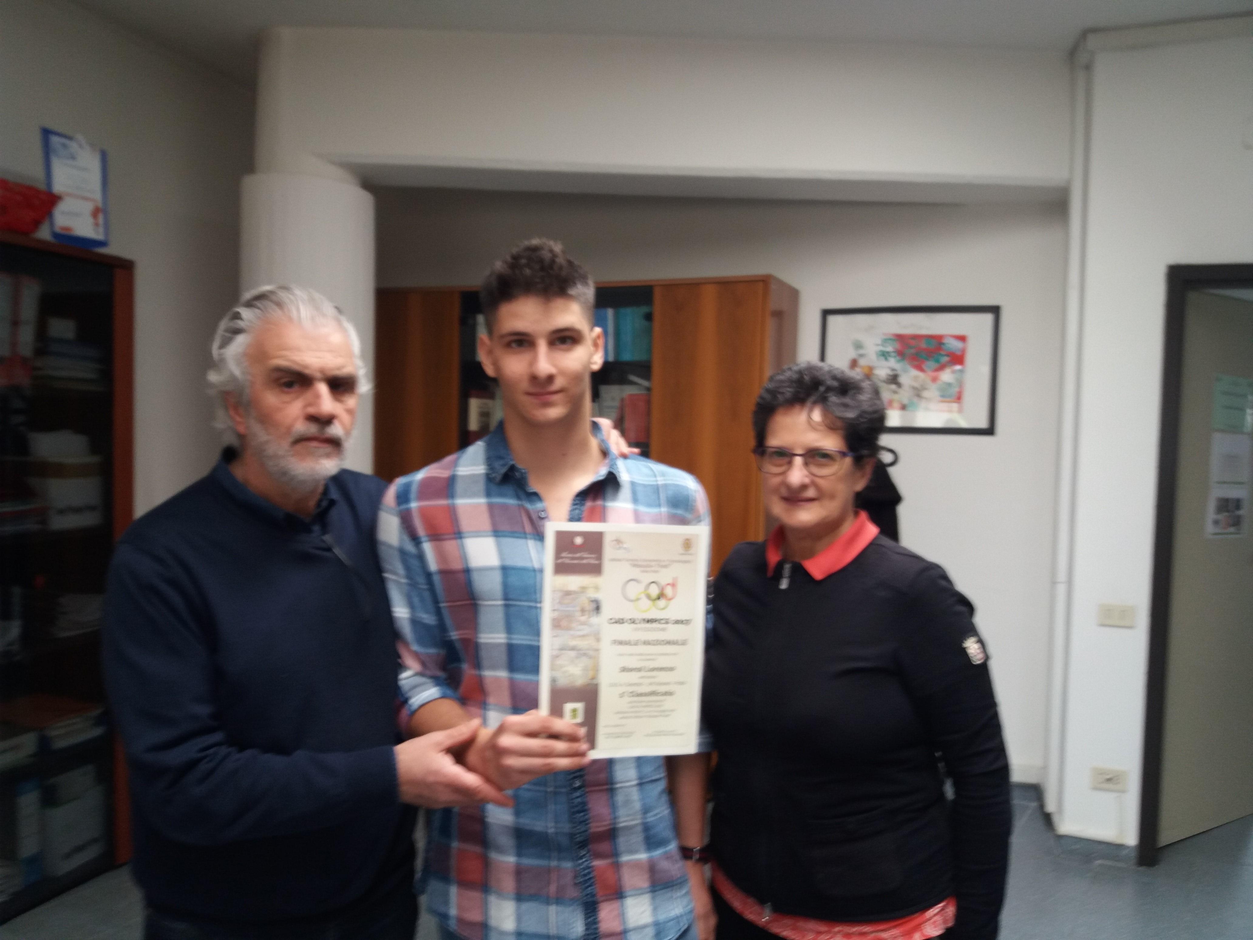 Al centro Lorenzo Storai campione delle Olimpiadi Cad 2017