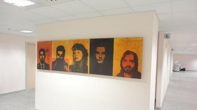 Franco Ionda "Libertà provvisoria", Palazzo di Giustizia, Firenze, Acquisizione di 35 ritratti. Installazione per 7 piani