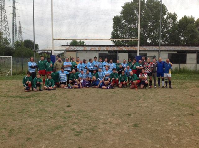 I ragazzi dell'Invuctus, la squadra di rugby della Polisportiva Aurora