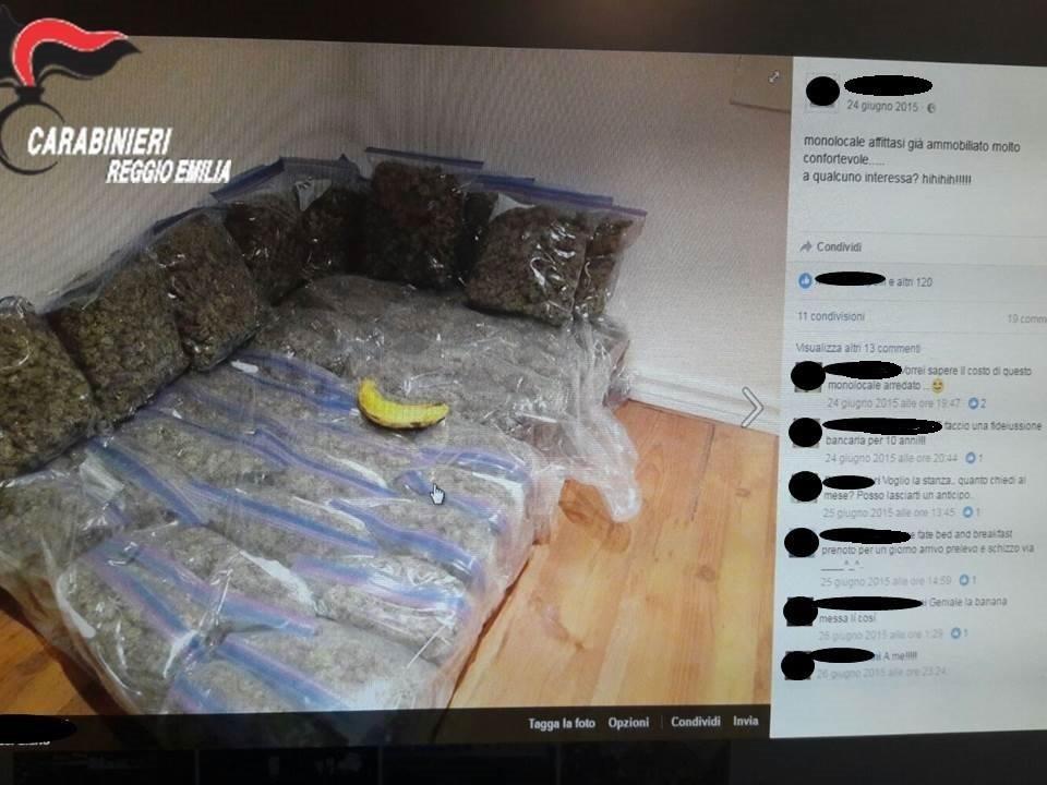Castelnovo Sotto: 70 chili di droga in casa, commerciante torna in carcere