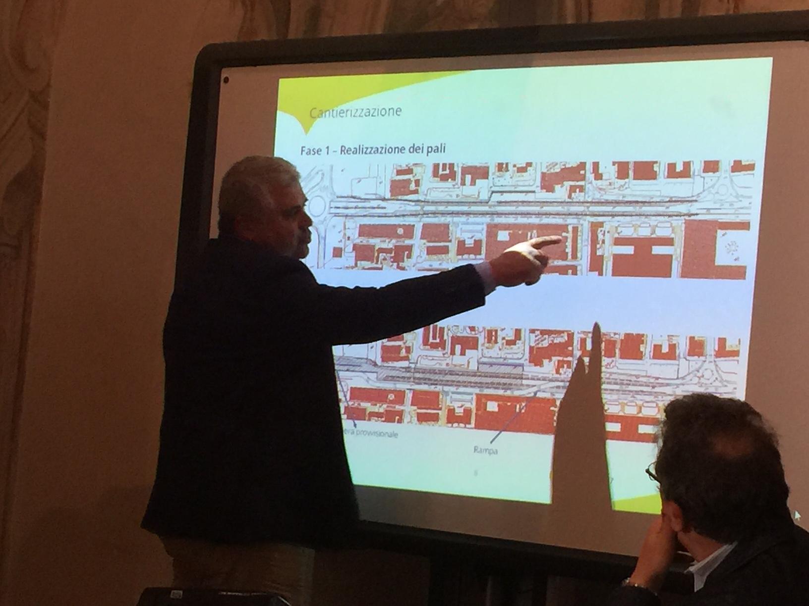 Antonio Scalamandrè dell'Anas illustra il progetto in commissione